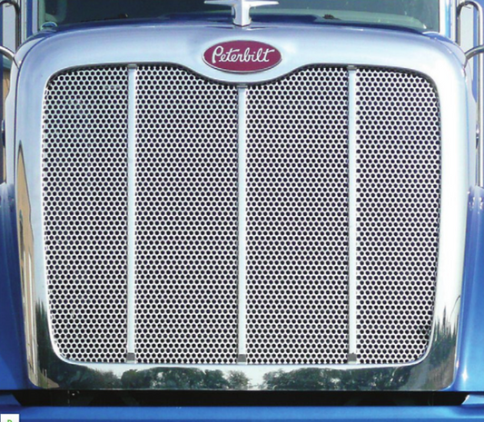 Grill Insert Punched Style 1/4" Circle Holes Peterbilt 384/386 - Grill Surround NOT included.