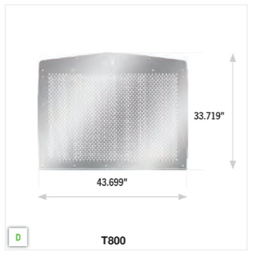 Grille fits Kenworth T800 Stainless Steel, Keyholes Punched Grille