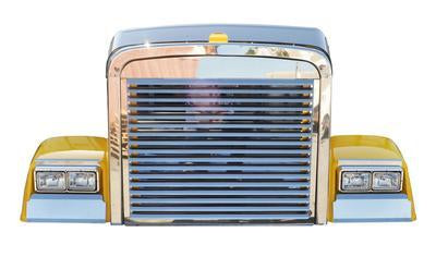 Grille Freightliner Classic Fld 120 With 17 Louvers 430 Stainless Steel Hood Grills
