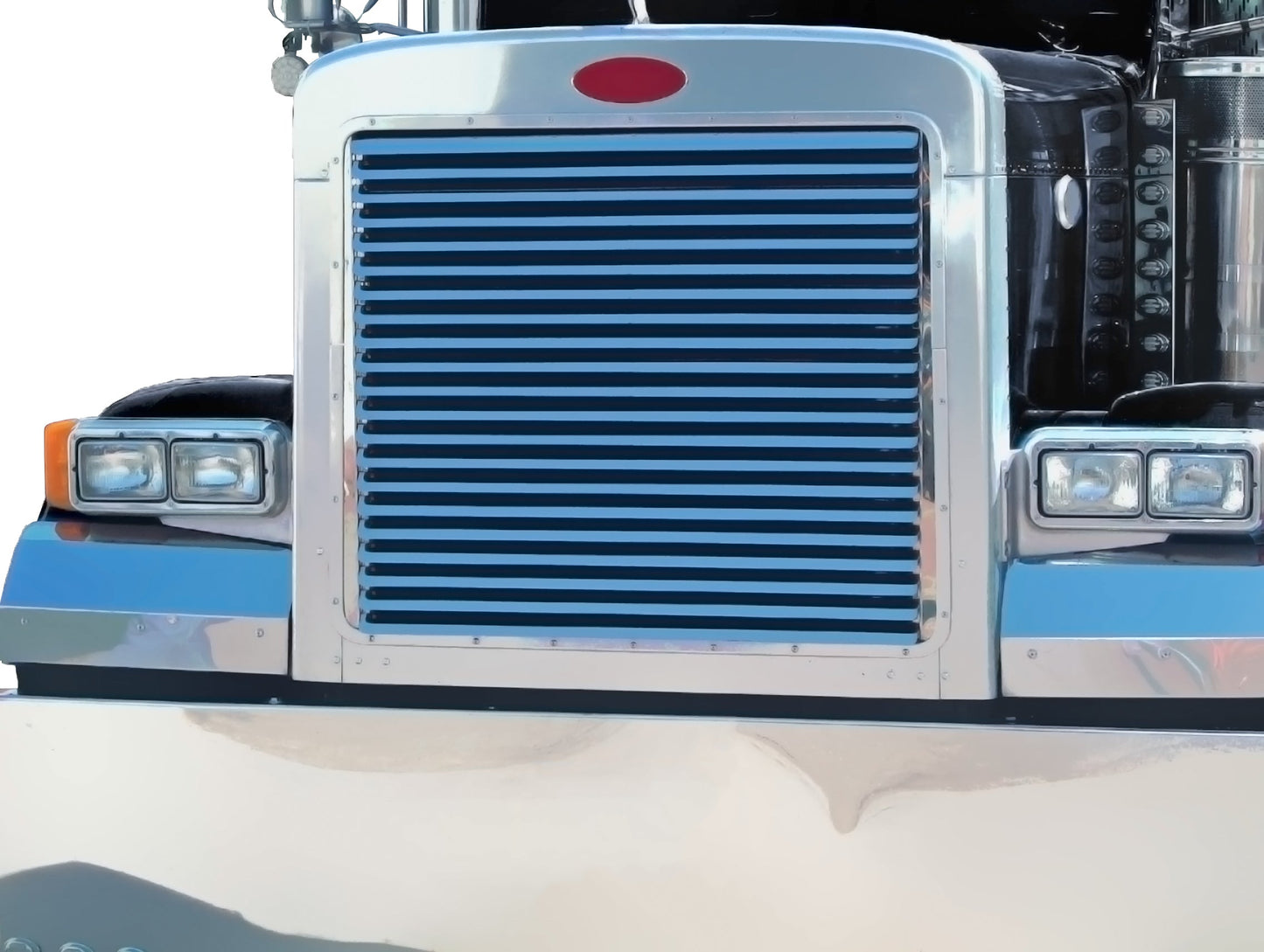 Grille Peterbilt 379 Long Hood 19 Louvered