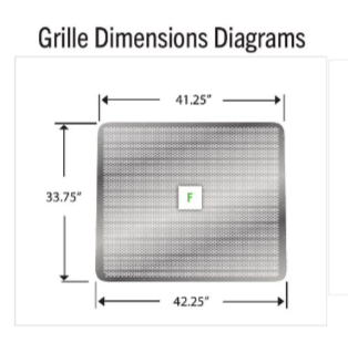 Grille Peterbilt Regular Short Hood 357,377,378,379 And 385 With Tapered Grill - Small 1/4" Circles Punch Style - Grill Surround NOT included - Vertical Grill Bars NOT included.