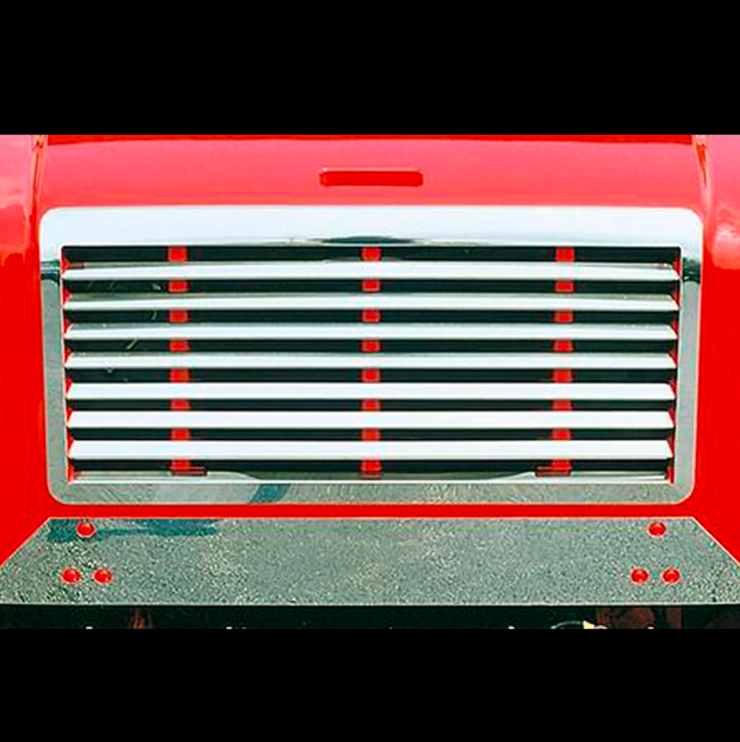 Grille Surround And Horizontal Slats For International 4000 Series Stainless 4700 RWG4000D