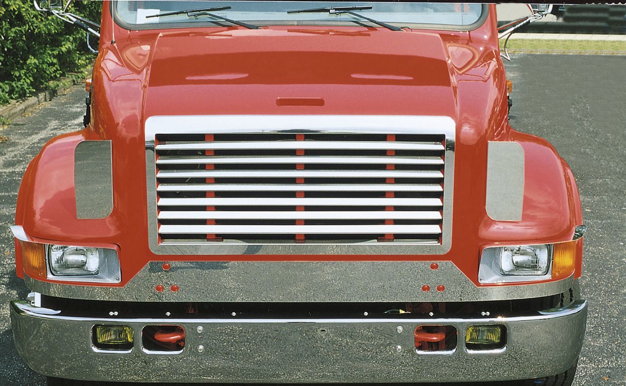 Grille Surround And Horizontal Slats For International 4000 Series Stainless 4700 RWG4000D