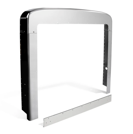 Grille Surround Chrome, Peterbilt 379 Long Extended Hood Grille Trim -  (NO SCREW)