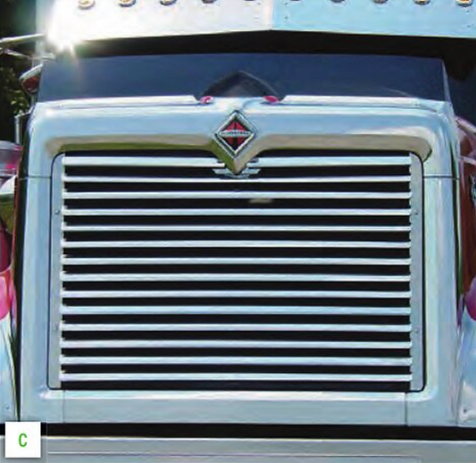 Grille w/ 14 Louver-Style Bars - International 9900I / 9900IX / 5900I - Grill Surround NOT included.