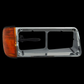 Headlight Bezel for Freightliner FLD120 models from 1989 to 2002 Passenger. Side signal light attached