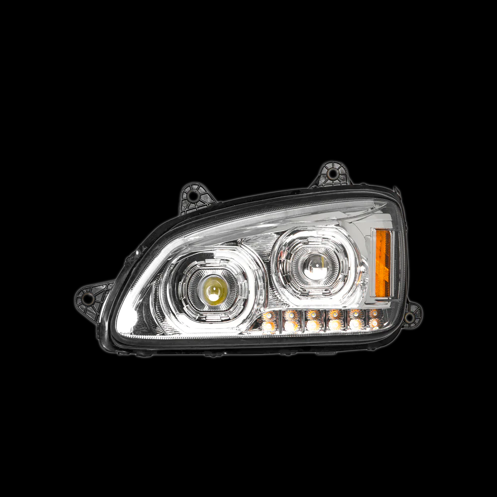 Headlight fits Kenworth T370, T270 T700, T660 With Chrome Driver Side 100% LED