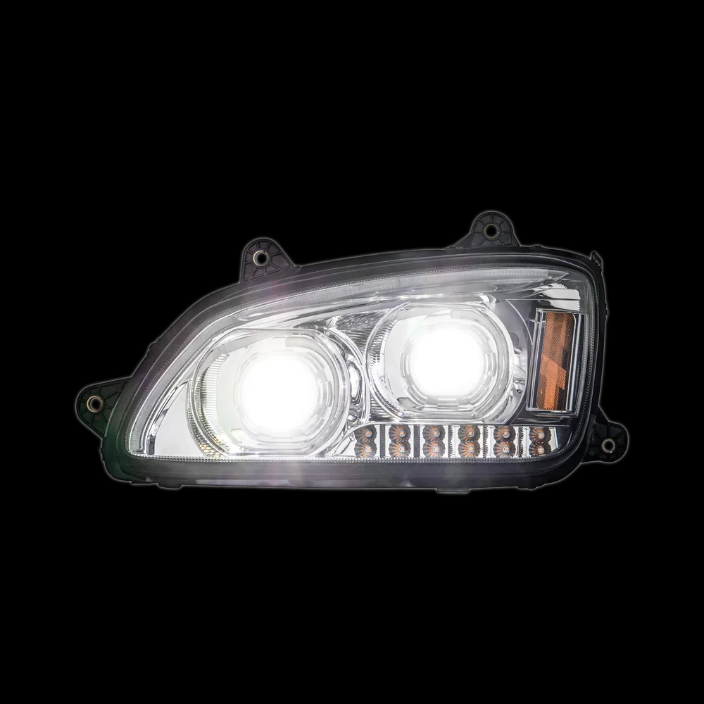 Headlight fits Kenworth T370, T270 T700, T660 With Chrome Driver Side 100% LED