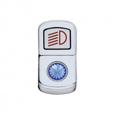 "Headlight" Rocker Switch Cover - Blue Diamond.