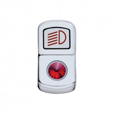 "Headlight" Rocker Switch Cover Red Diamond