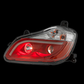 Headlight With RED Dragon Eyes Reflector fits Kenworth T680 With Light Bar. Driver Side