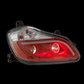 Headlight With RED Dragon Eyes Reflector fits Kenworth T680 With Light Bar. Passenger Side