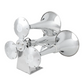 Heavy Duty Mega-Size Chrome Train Horn with Deluxe Sound