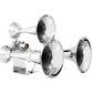Heavy Duty Mega-Size Chrome Train Horn with Deluxe Sound