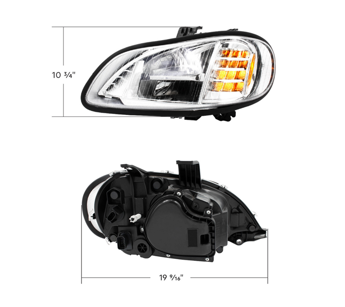 HIGH POWER FULL LED HEADLIGHT FOR 2003-2024 FREIGHTLINER M2