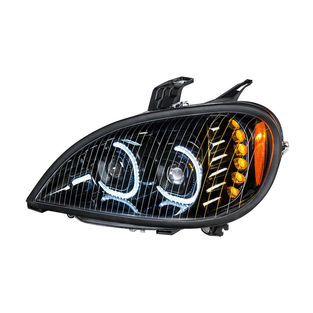 High Power LED "Blackout" Projection Headlight For (2001-2020) Freightliner Columbia