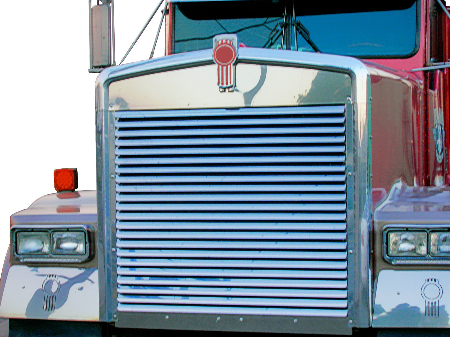 Hood Grill Kenworth W900B Short Hood Louvered