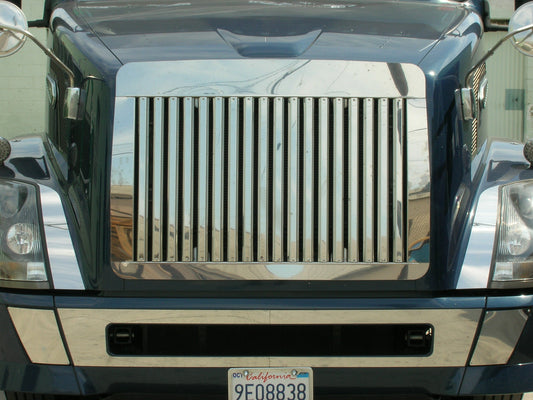 Hood Grill w/ 18 Vertical Bars Volvo VNL Series (2004-2014)