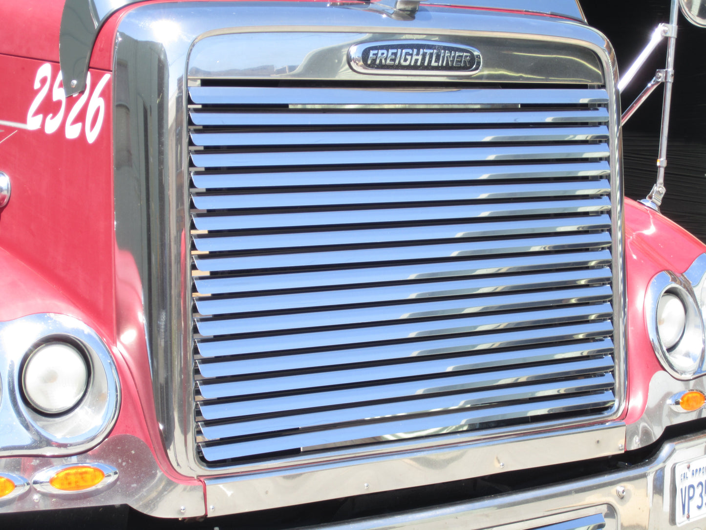 Hood Grille Freightliner Coronado Louvered. Surround not included