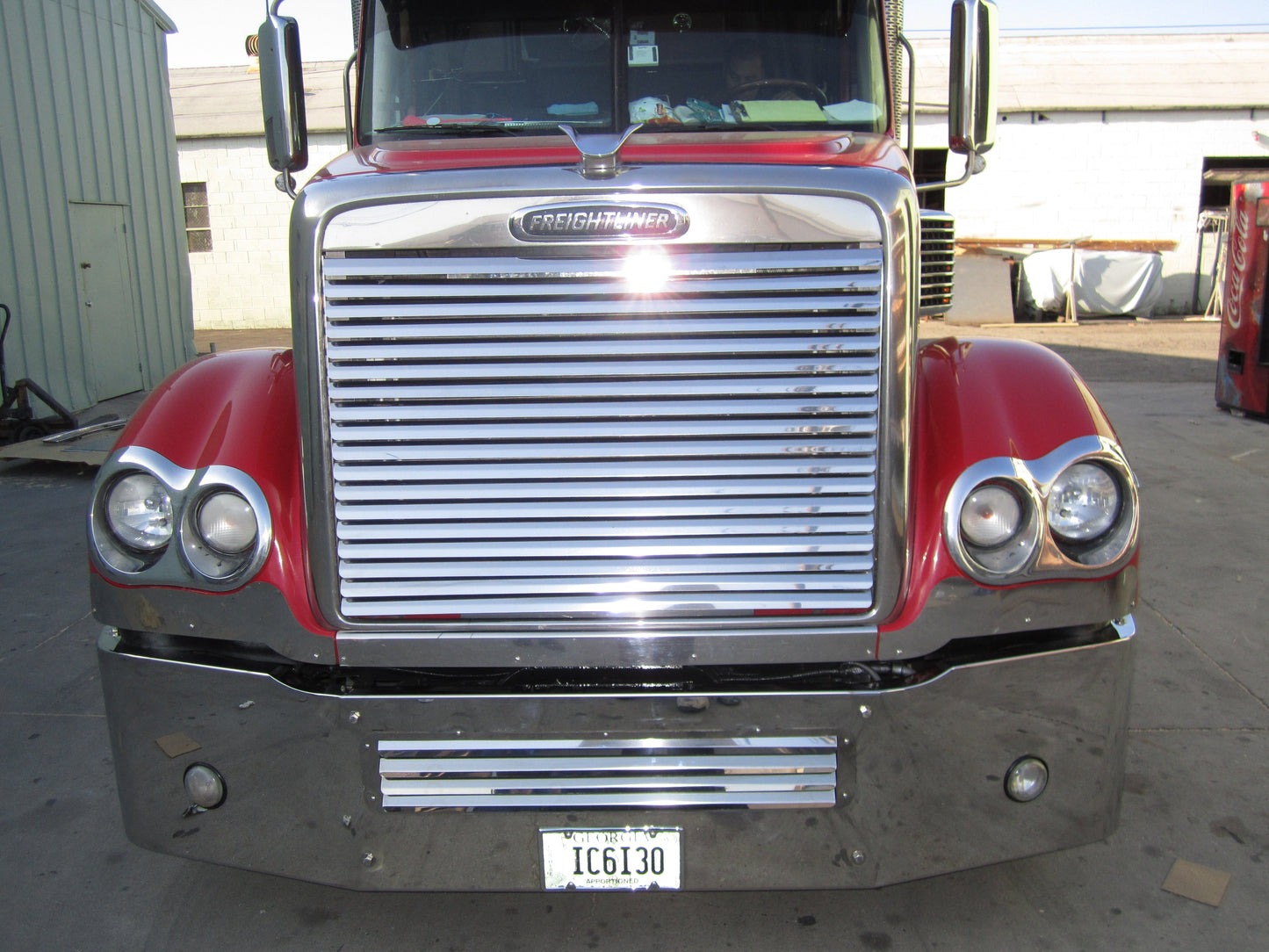 Hood Grille Freightliner Coronado Louvered. Surround not included