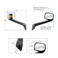 HOOD MIRROR ASSEMBLY W/LED LIGHTS ON MIRROR COVER & GLASS FOR 2018-2025 FREIGHTLINER CASCADIA - HEATED/PASSENGER