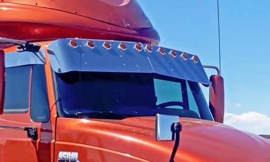 International Lonestar & Prostar 14-1/2" Drop Visor w/10-2" Light Holes