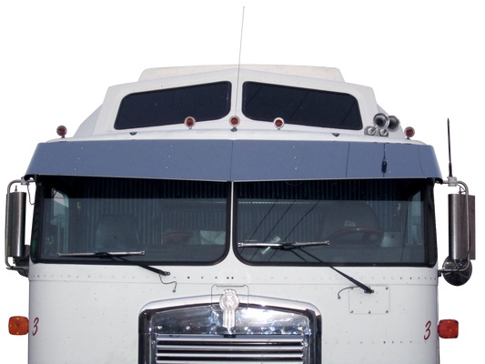 Kenworth K100E/K100C Cabover 13" x 15" V-Style Visor (Arc 3-Hole Side Mount)