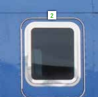 Kenworth Sleeper Door Window Trim, 2 PC. KIT (Trims One Window)