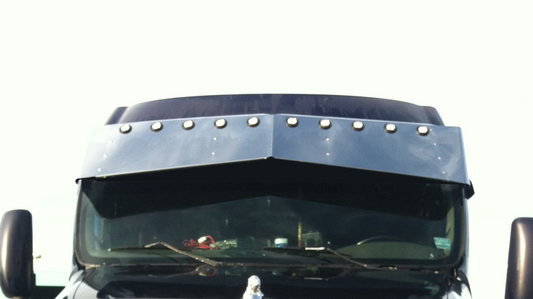 Kenworth T2000 High-Mid Roof 18"x12" Bowtie Visor w/10-2" Light Holes