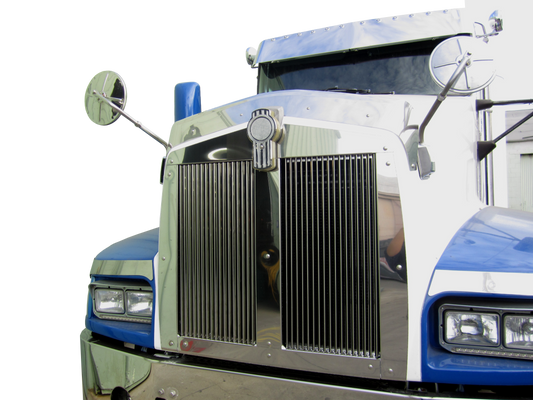 Kenworth T600 Hood Grill w/17 Horizontal Billet (Per Side) (12.75)