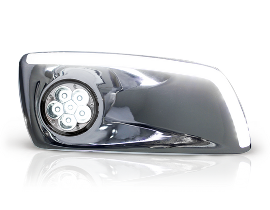 KENWORTH T660 FOG LAMP FRAME WITH DAYTIME RUNNING LIGHT AND LED FOG LIGHT (PASSENGER)