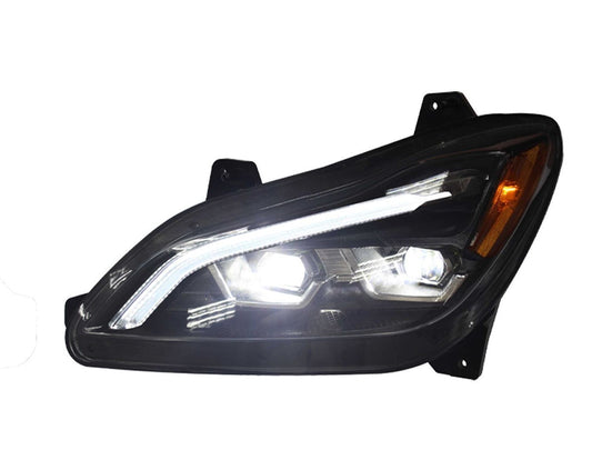 KENWORTH T680 2022+ LED HEADLIGHT W/ SEQUENTIAL TURN SIGNAL BLACK (DRIVER)