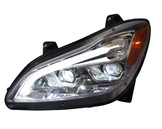 KENWORTH T680 2022+ LED HEADLIGHT W/ SEQUENTIAL TURN SIGNAL CHROME (DRIVER)