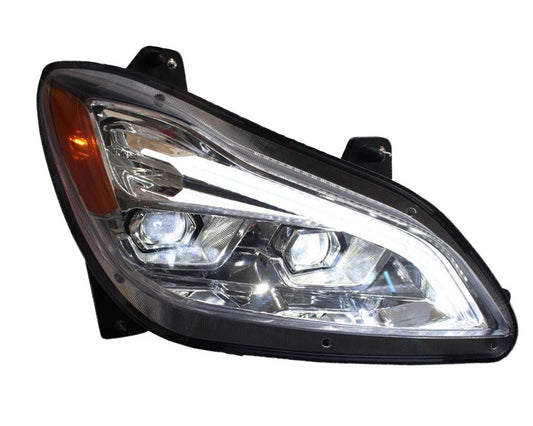 KENWORTH T680 2022+ LED HEADLIGHT W/ SEQUENTIAL TURN SIGNAL CHROME (PASSENGER)