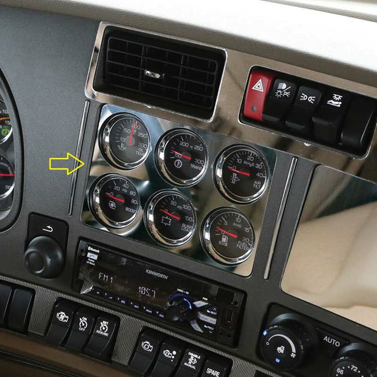 Kenworth T680/880 6 Gauge Cluster Above Radio Trim