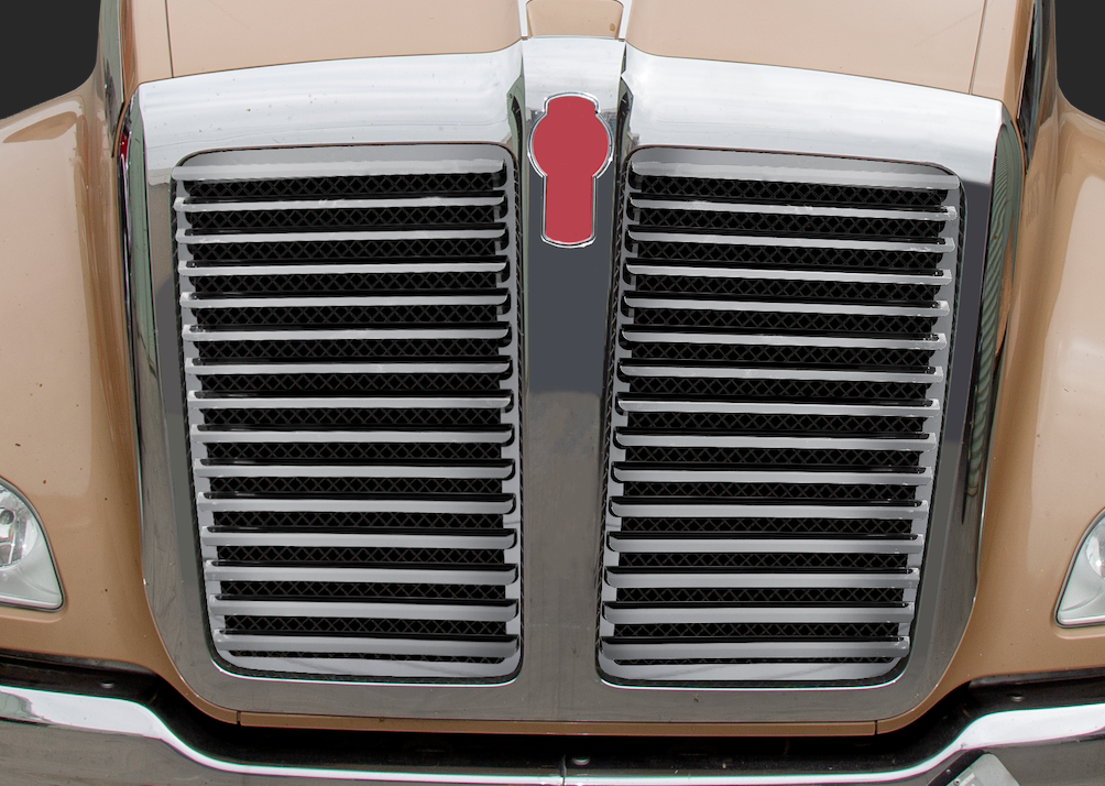 Kenworth T680 Hood Grill Insert w/15 Louvers (Per Side) (17.) - Grill Surround NOT included.