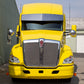 Kenworth T680/T880 15" x 17" V-Style Visor w/10-3/4" Light Holes (Mid & High-Roof)