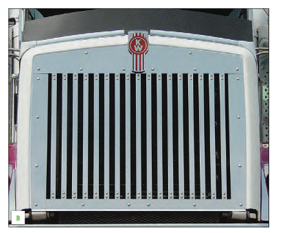 Kenworth T800 Replacement Grill w/17 Vertical Bars. (1995+)