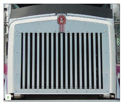 Kenworth T800 Replacement Grill w/17 Vertical Bars. 1995 & Newer