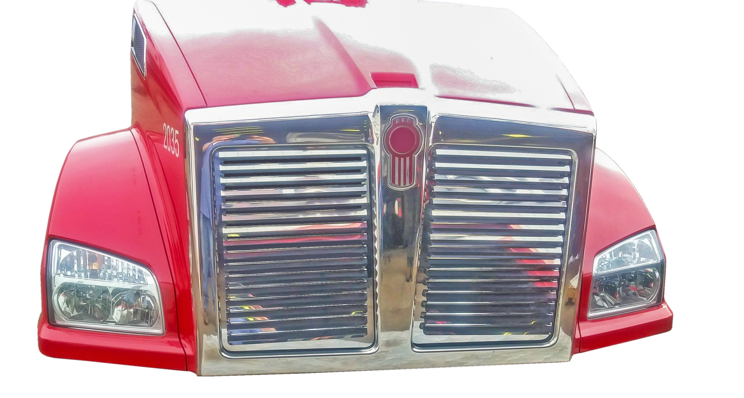 Kenworth T880 Hood Grill w/17 Louvers (Per Side)