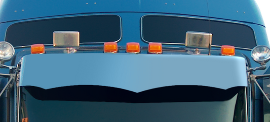 Kenworth W900/T800/T600/T660 High-Mid 13" x 15" Botelho Blind Mount Twisted Visor (Curved Windshield)