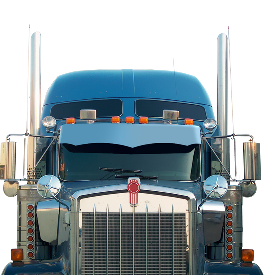 Kenworth W900/T800/T600/T660 High-Mid 13" x 15" Botelho Blind Mount Twisted Visor (Curved Windshield)