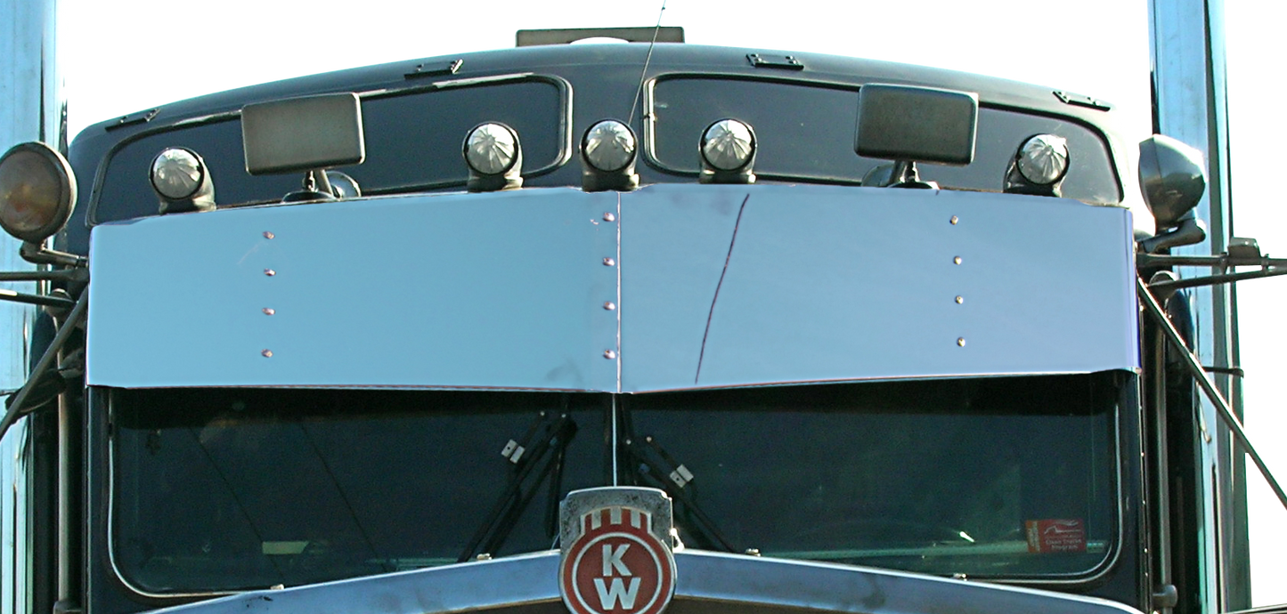 Kenworth W900/T800/T600/T660 High-Mid 13" x 15" V-Style Visor (Flat Windshield)