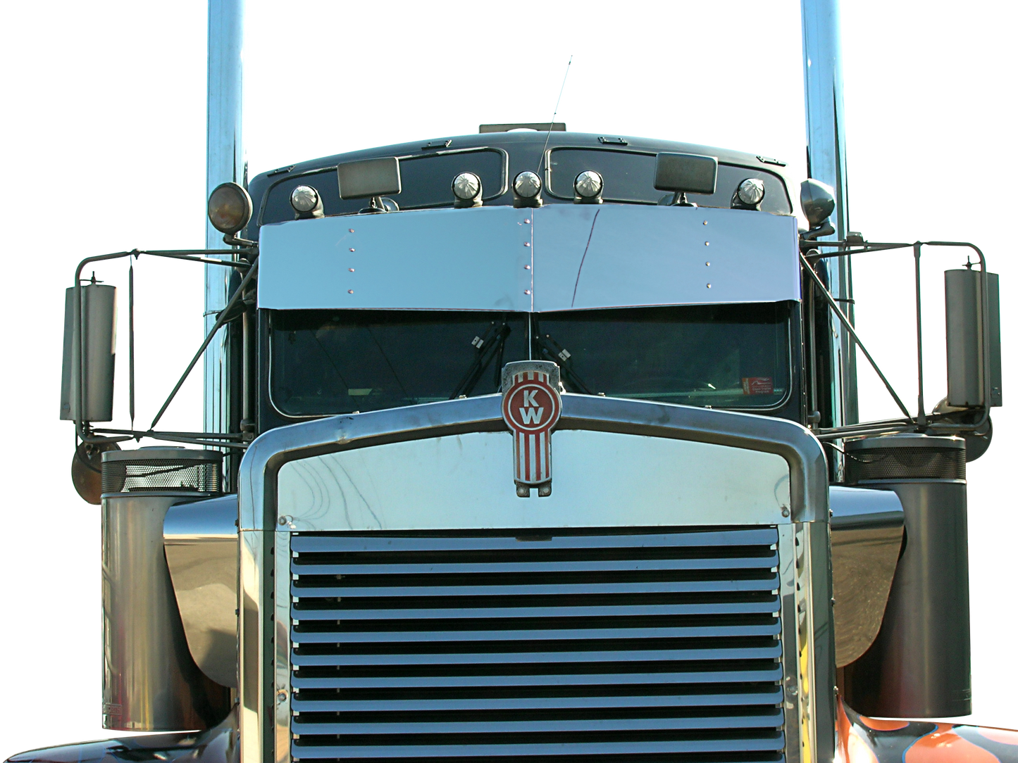 Kenworth W900/T800/T600/T660 High-Mid 13" x 15" V-Style Visor (Flat Windshield)