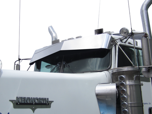 Kenworth W900/T800/T600/T660 High-Mid 13" x 8" Botelho Blind Mount Bowtie Visor (Curved Windshield)