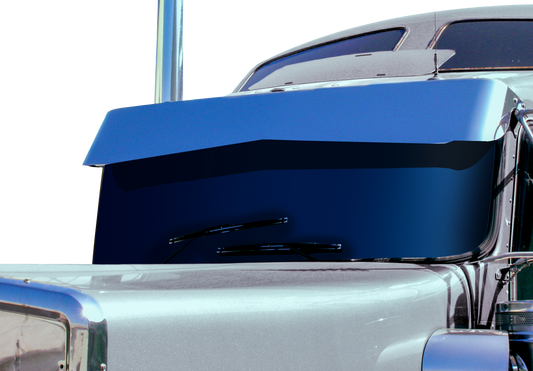 Kenworth W900/T800/T600/T660 High-Mid 13"x8" Blind Mount Bowtie Visor (Curved Windshield)