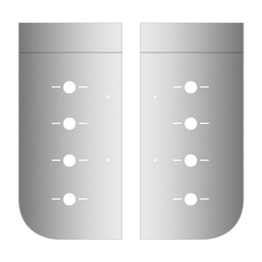 Kenworth - W900L - Hood Battery Box Filler Panel with 8 Slotted Light Holes (1997+)