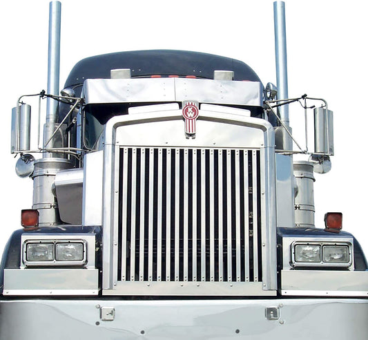 Kenworth W900L Replacement Grille W/16 Vertical Bars