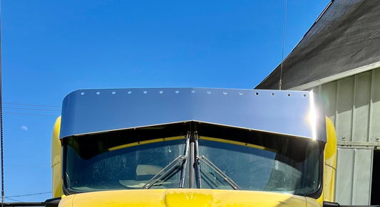 Kenworth W900L/T660/T800/T330 13" x 10" Botelho Blind Mount Bowtie Visor w/15-3/4" Light Holes
