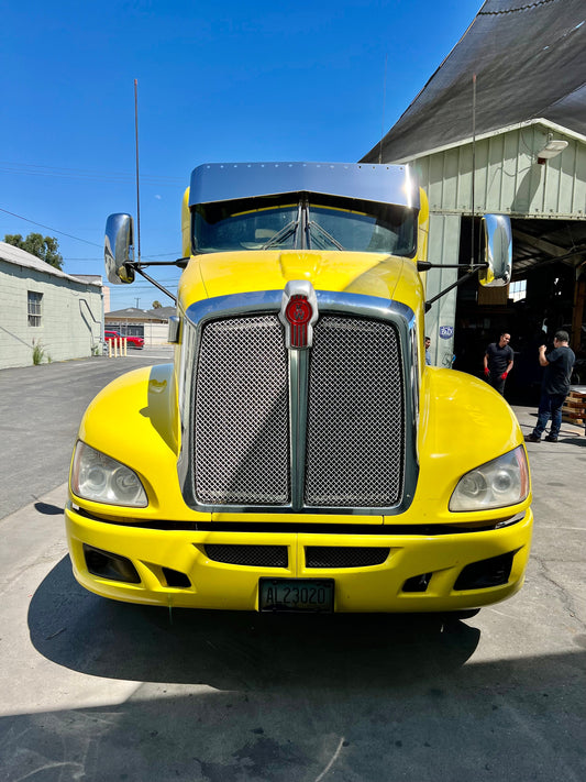 Kenworth W900L/T660/T800/T330 13" x 10" Botelho Blind Mount Bowtie Visor w/15-3/4" Light Holes